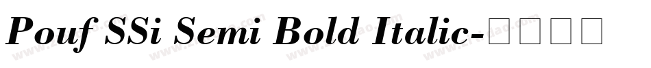 Pouf SSi Semi Bold Italic字体转换